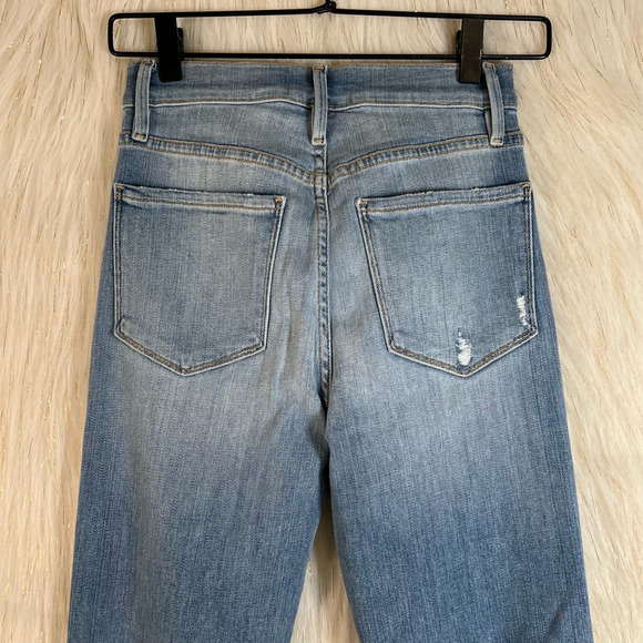 Frame Womens Le Sylvie Slender Straight Leg Jeans Blue Stretch Medium Wash 24 - Picture 5 of 11